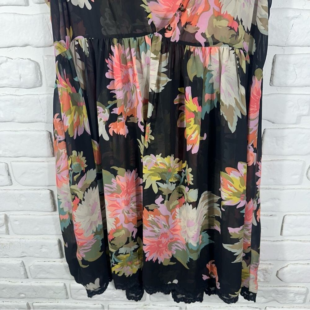 MAEVE Anthropologie Violeta Sheer Floral Dress Size Small - Picture 10 of 11